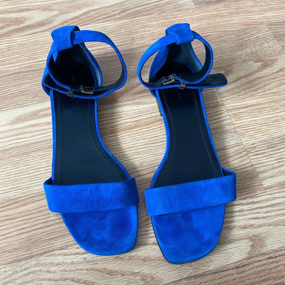 Celine blue suede sandals
